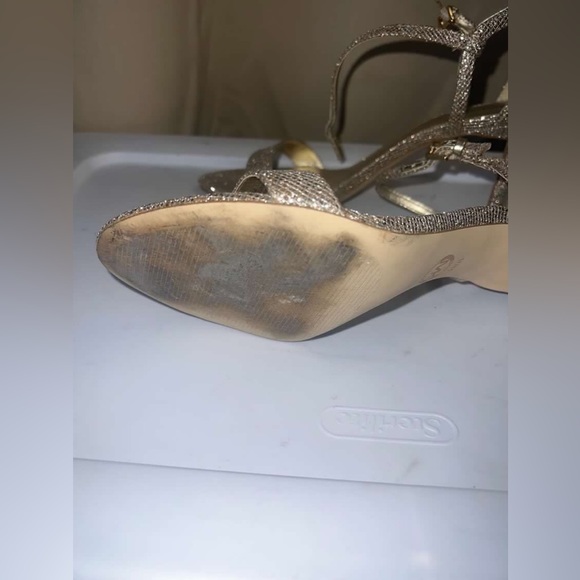 KORS Gold Sparkle Heels - Picture 8 of 10